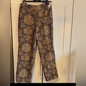Talbots Silk Wool Brocade Damask Pants
